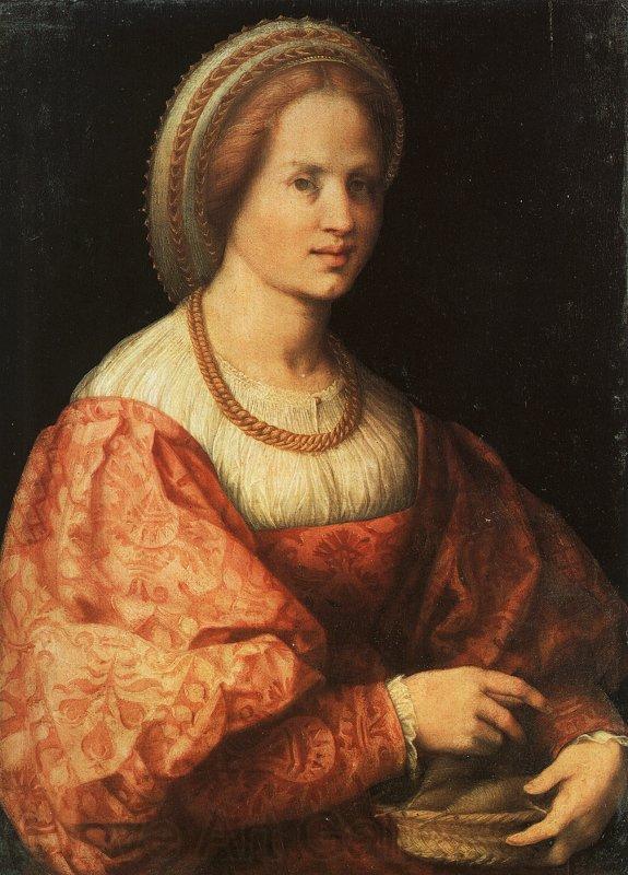 Jacopo Pontormo Lady with a Basket of Spindles